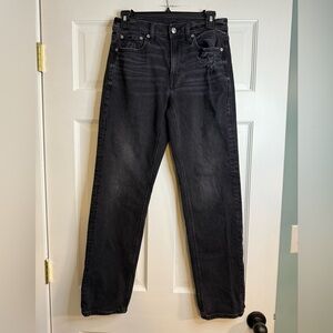 American Eagle Super High Rise Ankle Straight Jean